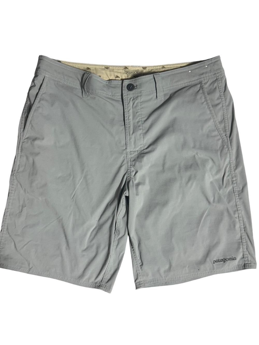 Patagonia Stretch Wavefarer Walk Shorts 34 Grey 86641 Mens Hybrid Hiking